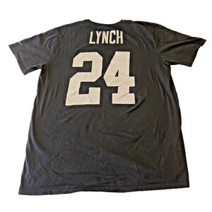 Marshawn Lynch #24 Oakland Raiders NFL Nike Athletic Streetwear T-Shirt Men's XL